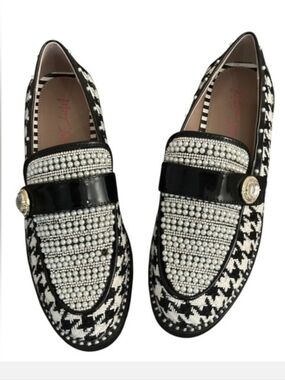 Betsey Johnson Black and White Loafers